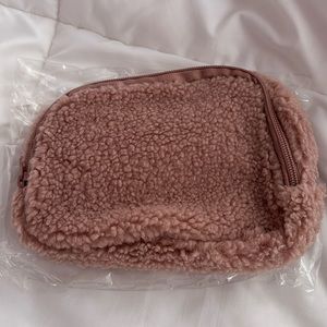 Ulta Beauty Sherpa Fuzzy Crossbody Belt Bum Bag Baby Pink Brand New